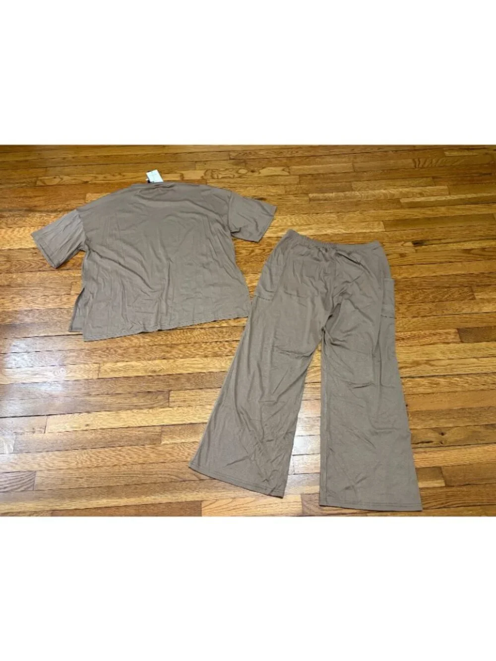 PRETTYGARDEN Women's 2 Piece Outfit Size Large Brown Relaxed Shirt & Pants NWT
